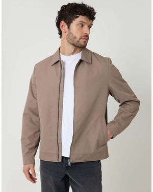 Threadbare Showerproof Lightweight Zip Through Jacket - Natural
