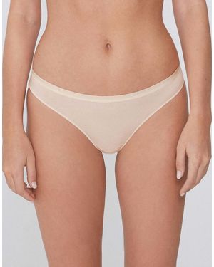 Tezenis Plain Colour Cotton Brazilian Briefs - White