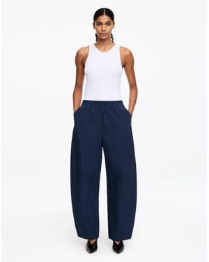ARKET Drawstring Cotton Poplin Pants - Blue
