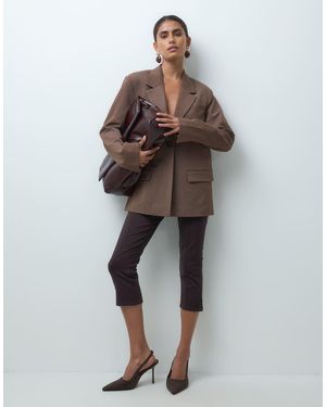 Object Losvallende Getailleerde Blazer Co-Ord Set - Bruin