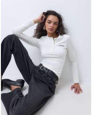 Dickies Henley Long Sleeve T-shirt - Grey