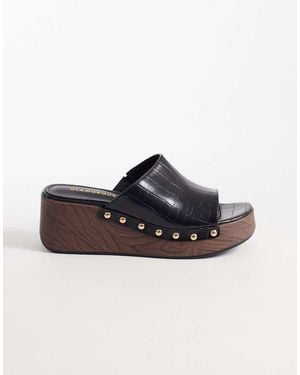 Glamorous Wedge Sandals - Black