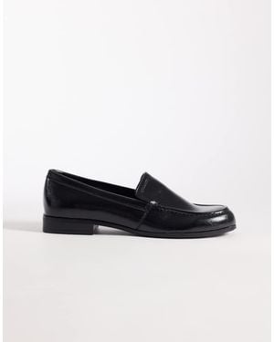 ASOS Melva Clean Round Toe Loafers - Black