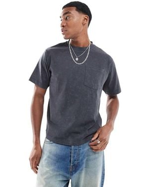 Collusion Short Sleeve Washed Boxy T-shirt - Blue