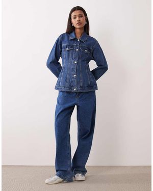 Gina Tricot Gemodelleerd Denim Jack - Blauw