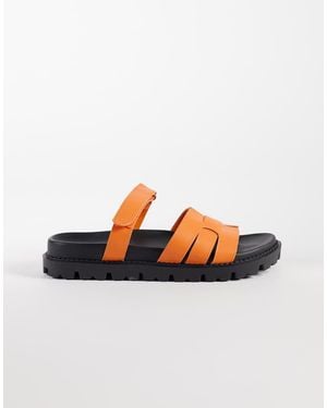 SIMMI Sandalias Naranjas Sin Cierres Con Suela Gruesa Adelle De Simmi London - Blanco