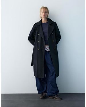 Pull&Bear – trenchcoat - Blau