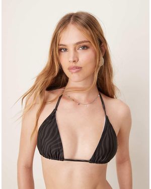 OOSC Tiger Triangle Bikini Top - Black