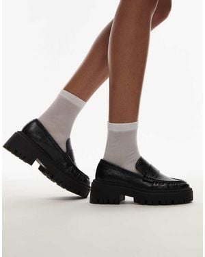 TOPSHOP Cecil Chunky Loafers - Brown