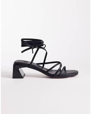 ASOS Hundred Strappy Block Heel Sandals - Blue