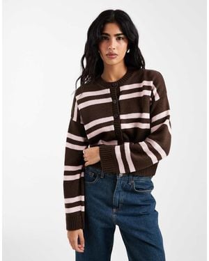 ASOS Striped Cardigan - Blue