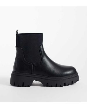 SEQWL Wide Fit Twirl Chunky Chelsea Boots - Zwart