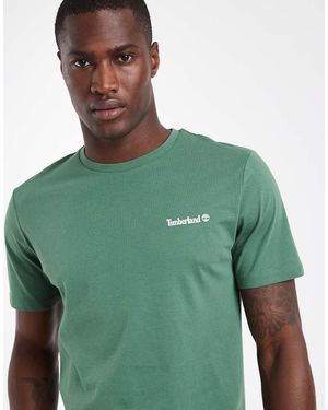Timberland Linear Logo Print Tee - Green