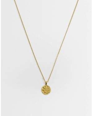 ASOS Collier en acier inoxydable résistant à l'eau avec pendentif coquillage - dé - Métallisé