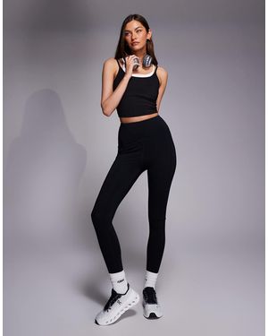 4505 Tall Icon Active Tie Waist Run legging With Phone Pocket - Black