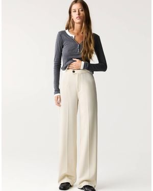 Pull&Bear Pantalon droit habillé - beurre - Neutre