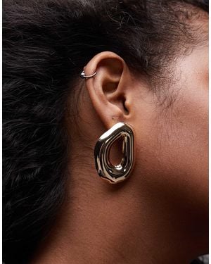 TOPSHOP Earle Rounded Earrings - Black