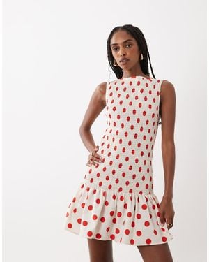 ASOS Shirred Drop Waist Mini Dress