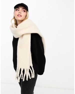 Vero Moda Bufanda De Bouclé De -Blanco - Negro