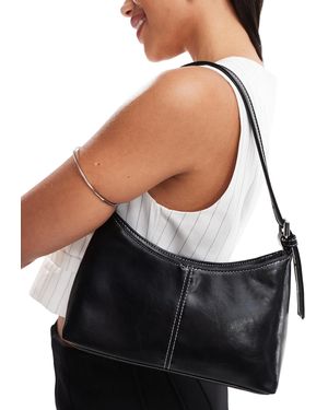 Pull&Bear Shoulder Bag With Contrast Detail - Black