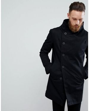 Religion Asymmetric Coat - Black