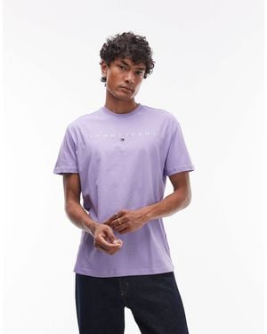 Tommy Hilfiger Linear Logo T-shirt - Purple