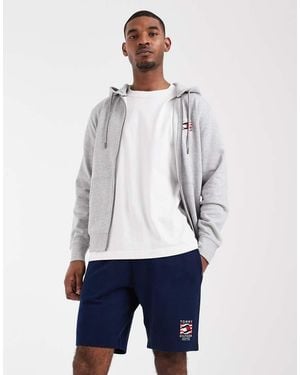 Tommy Hilfiger Relaxed Jersey Shorts With Flag Logo - White