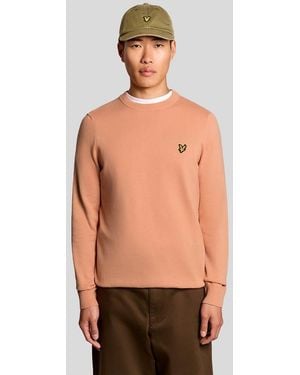 Lyle & Scott Mid Knits Cotton Crew Neck Jumper - Green
