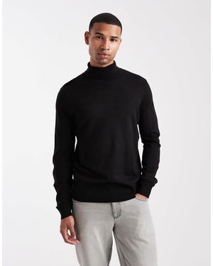 Threadbare Turtleneck Jumper - Black
