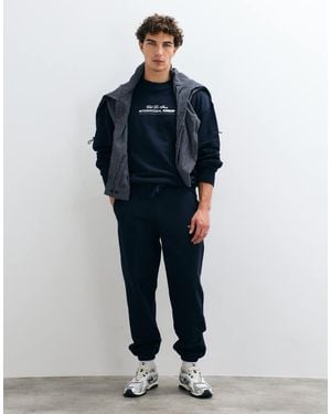 ASOS Premium Heavyweight Cuffed jogger With Print - Blue