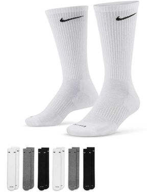 Nike Pack De 6 Pares De Calcetines Deportivos De Color Blanco, Gris Y Negro Everyday Cushioned Plus De