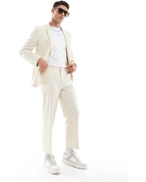 ASOS Straight Cropped Length Suit Pants - White