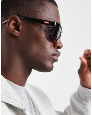 Levi's Sunglasses Gafas De Sol Negras Rectangulares Con Lentes Grises De Levi's - Marrón