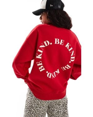 Bailey Rose Relaxed Sweatshirt - Red