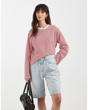 Pieces Long Sleeve Super Soft T-shirt - Red