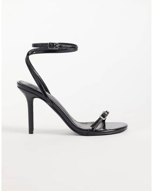 Raid Sandalias De Tacón Con Tiras Aneza En Negro - Blanco