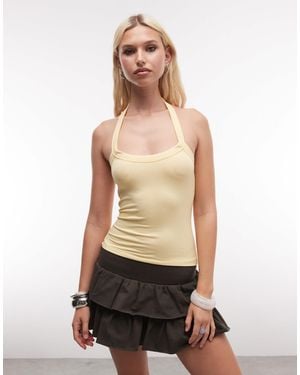 Collusion Halter Neck Top - Natural