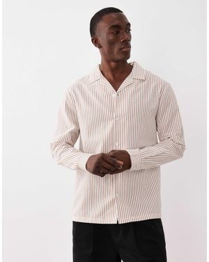 Aray Long Sleeve Linen Look Shirt - Natural