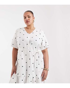 ONLY Tie Waist Mini Dress - White