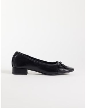 schuh Bailarinas Con Tacón Negras - Negro