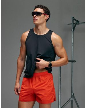 4505 Premium 3 Inch Woven Running Short With Zip Pockets And Bonded Hem - Multicolour