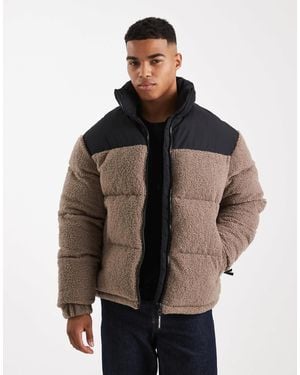 Jack & Jones Borg Puffer - Brown