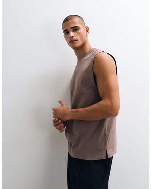 4505 Icon Cotton Oversized Pump Training Tank With Quick Dry Finish - Multicolour