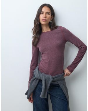 ASOS Soft Crew Neck Long Sleeve Top - Purple