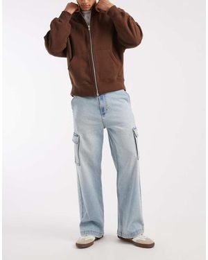 Hollister Super baggy Cargo Jeans - Blue