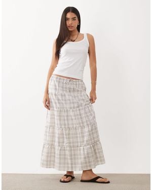Cotton On Haven Tiered Maxi Skirt - White