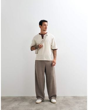 ASOS Oversized Balloon Textured jogger With Side Pleat - White