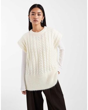 ASOS Knitted Oversized Tank - White
