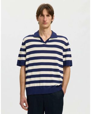 SELECTED – polohemd - Blau