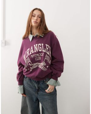 Wrangler – oversize-sweatshirt - Lila
